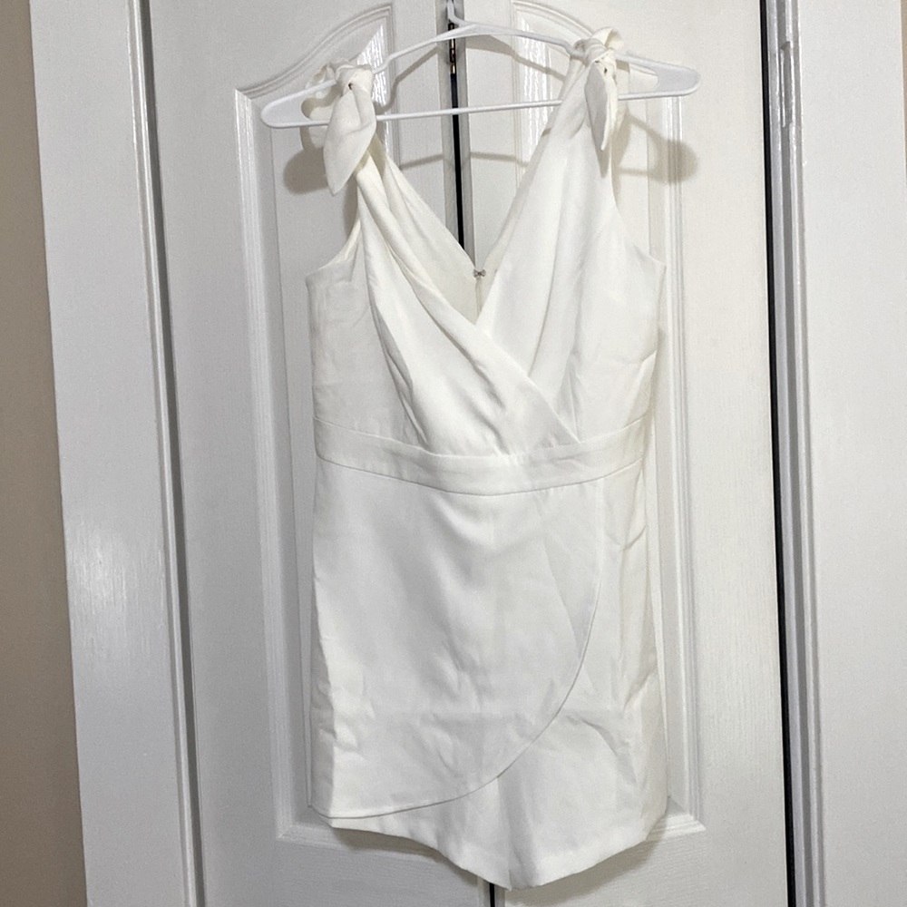 White Skort Romper